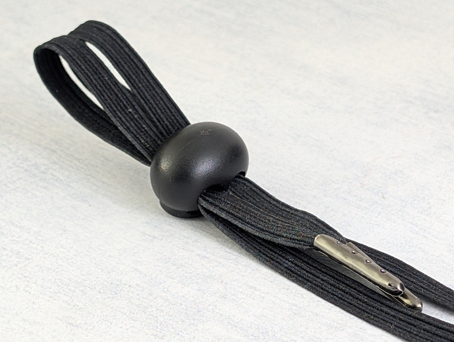 Elastic shoelaces Black flat cord