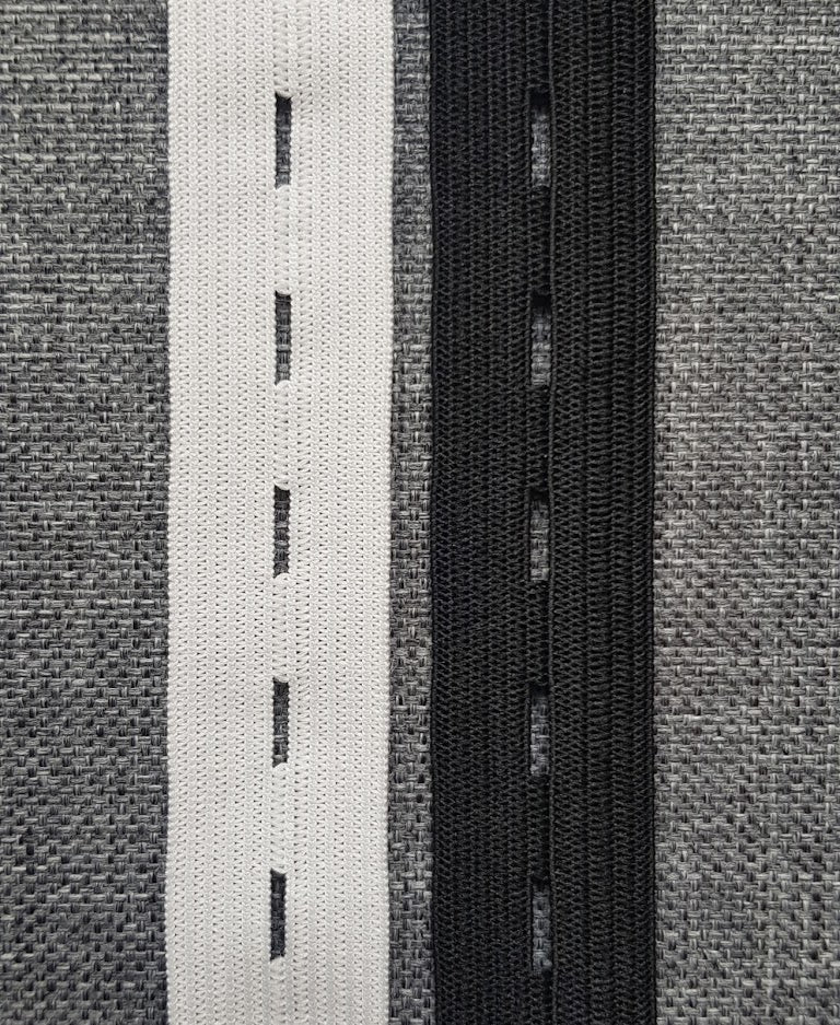 Button Hole Elastic Waist Band Woven Sewing Stretch Tape 15 mm wide