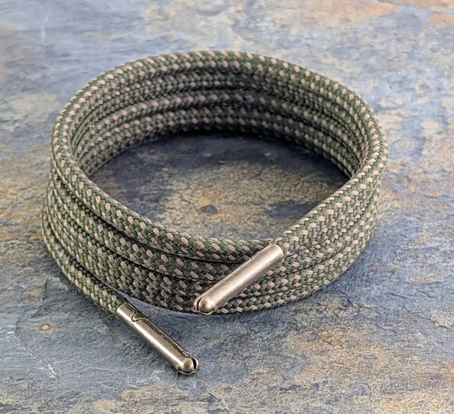 Green Kharki shoelaces and Boot Laces
