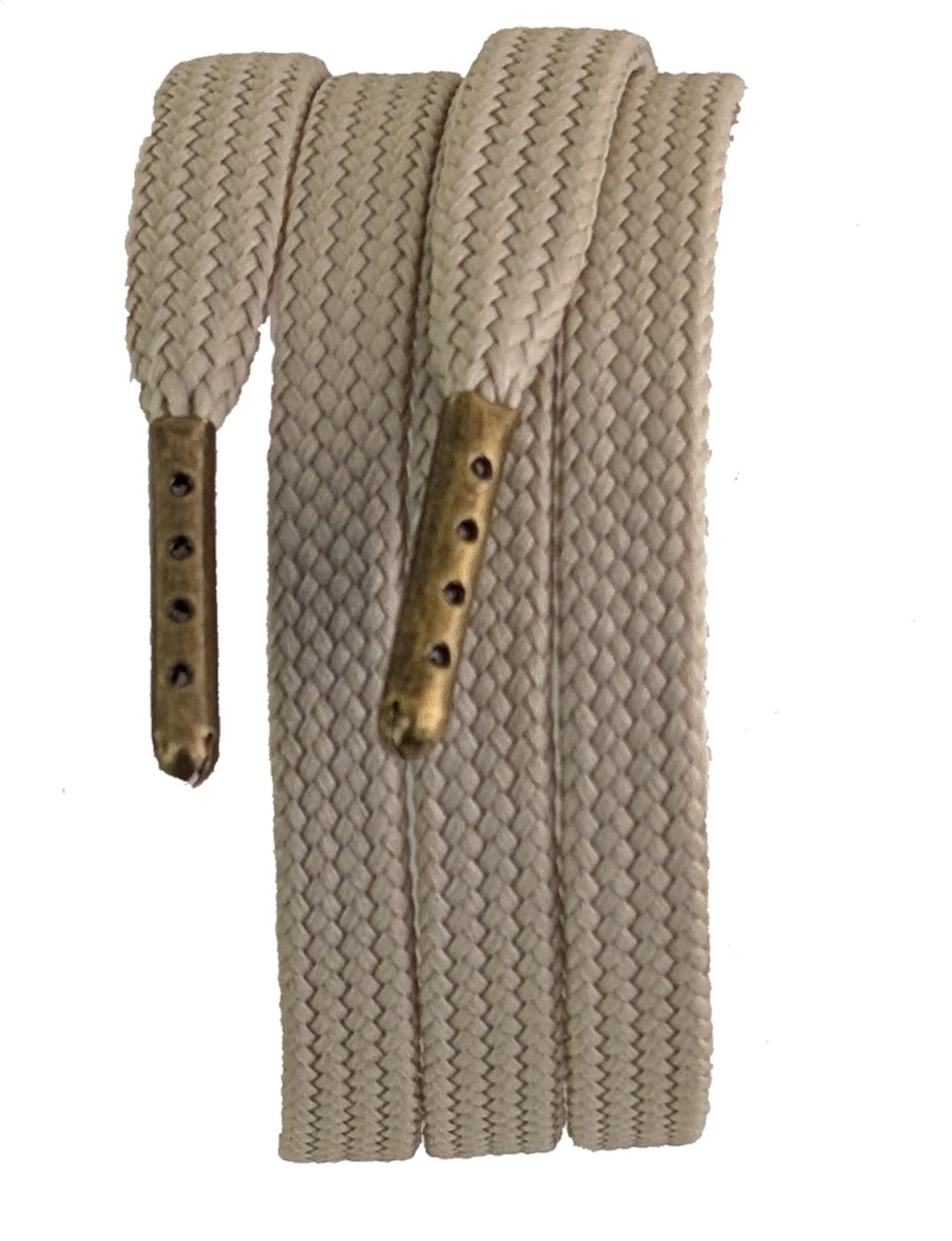 Shoelaces boot laces Beige Brown 9 mm wide flat lace