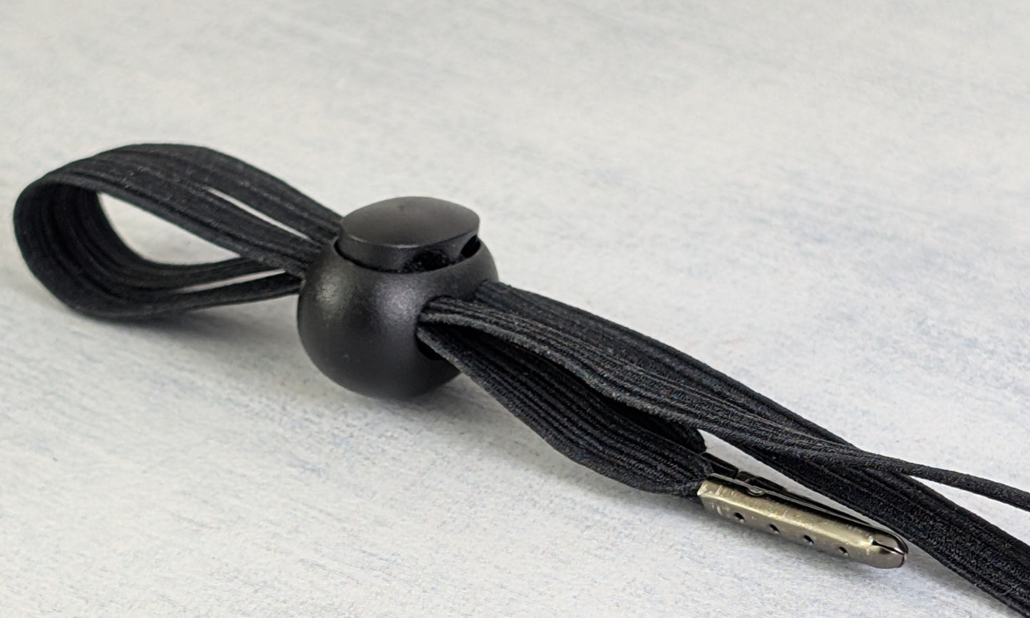 Elastic shoelaces Black flat cord