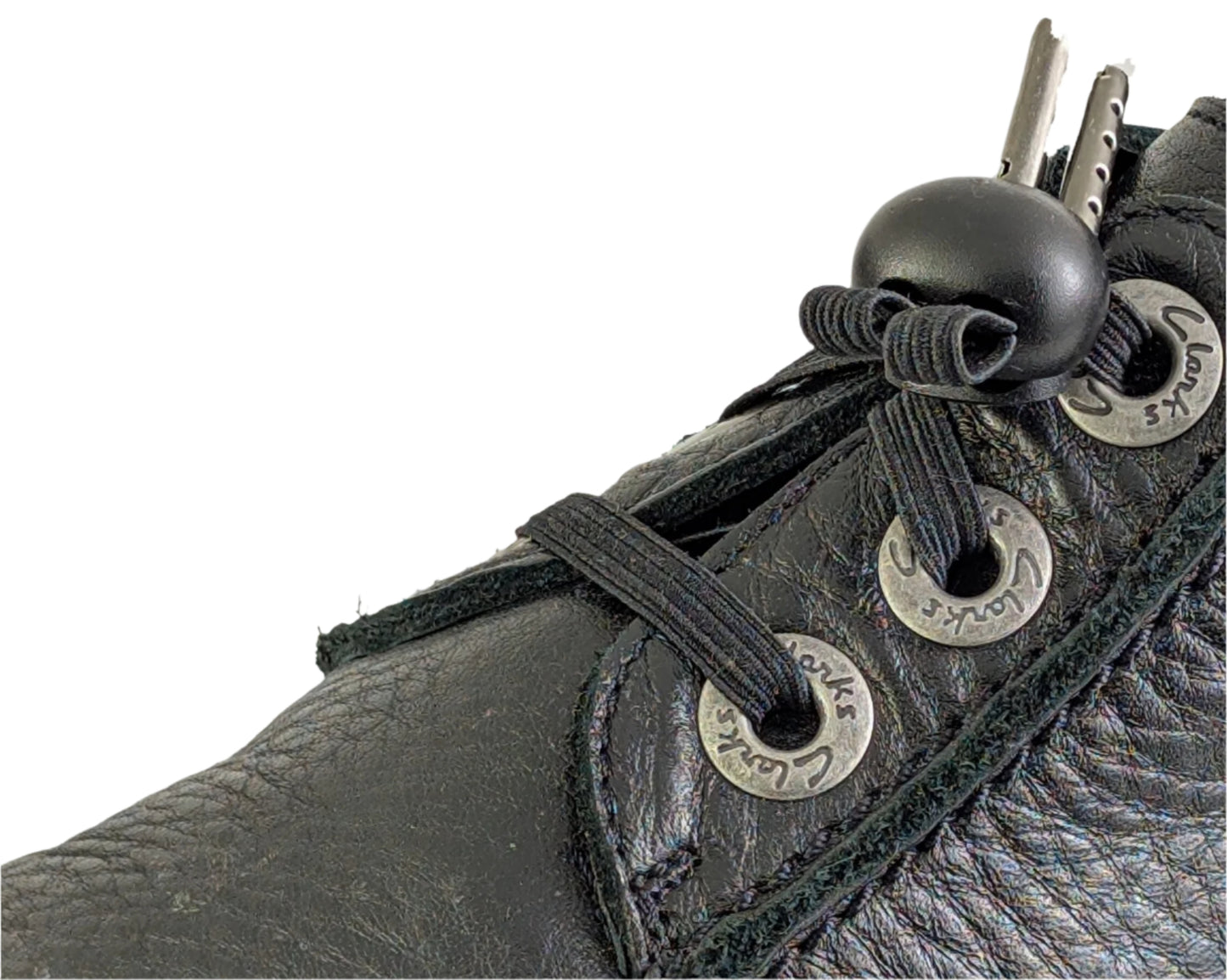 Shoelaces black flat eastic