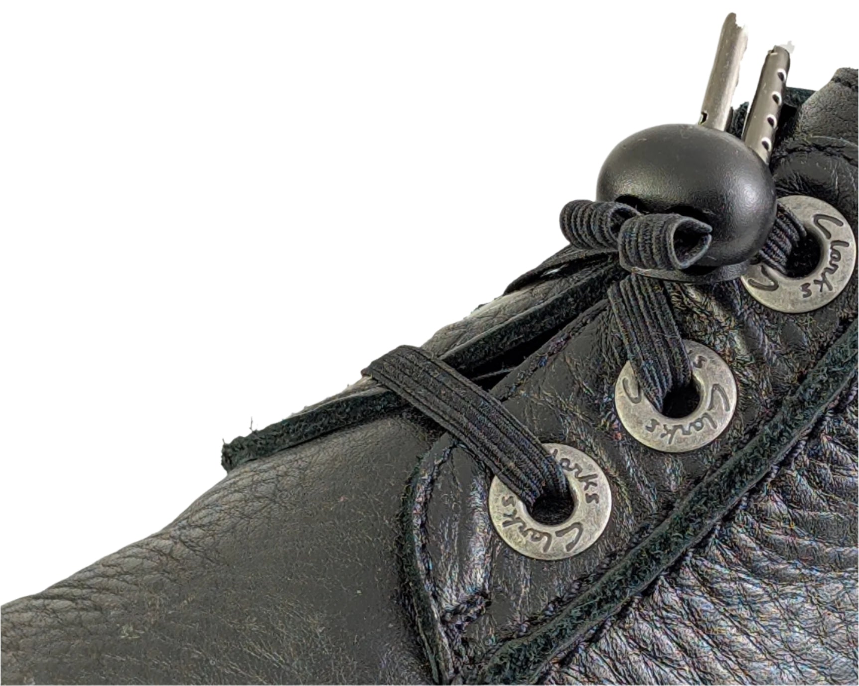 Shoelaces black flat eastic