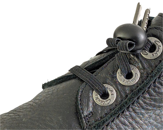 Shoelaces black flat eastic