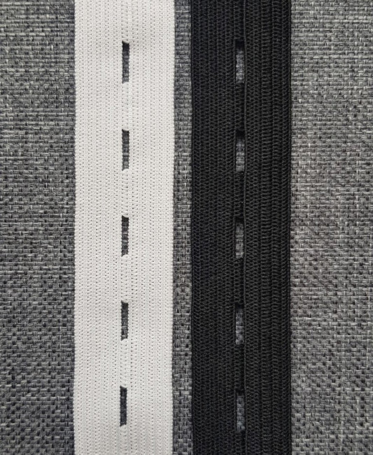 Button Hole Elastic Waist Band Woven Sewing Stretch Tape 18 mm wide