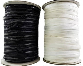 Black and gel elastic bungee cord 12mm wide.