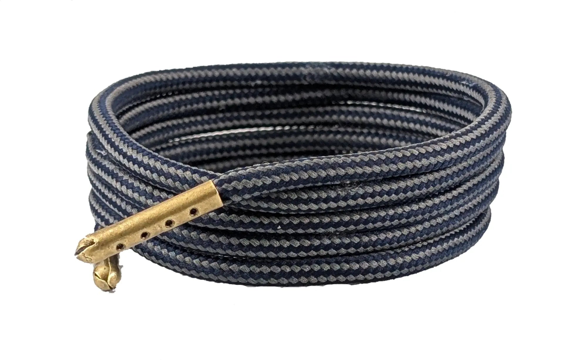 Grey & Navy Fleck Shoe and Boot Laces