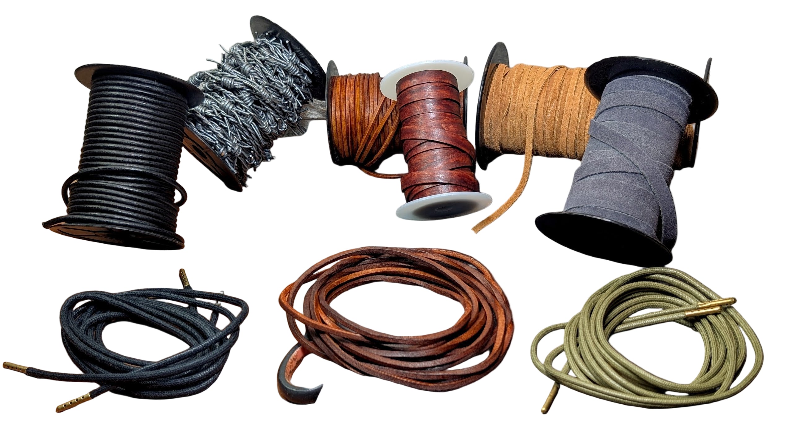 Leather cords and shoelaes