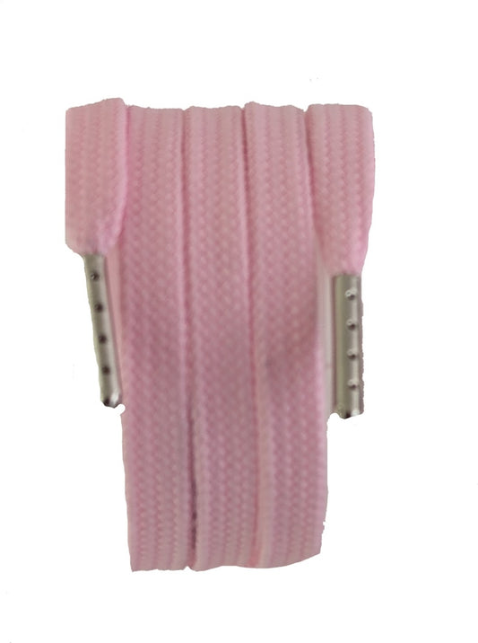 Pink flat shoelaces boot laces 9 mm wide